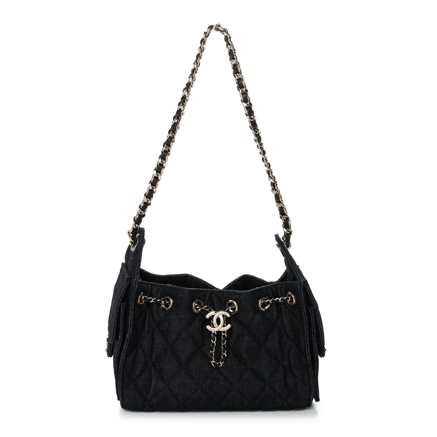 Chanel — Metallic Quilted Chanel 25 Dark — Handbag — resale
