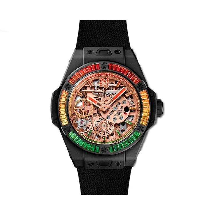 Worldofluxuryus — Hublot Big Bang Nicky Jam Ceramic X Setting Black Ceramic & Sapphires — Watch — resale