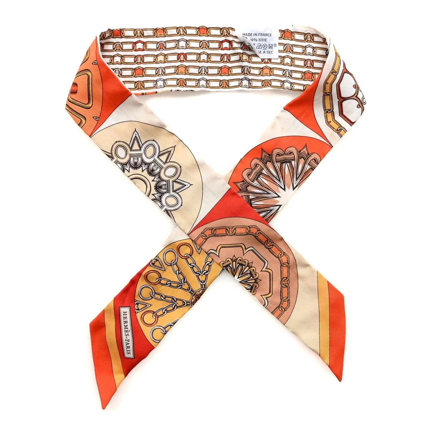 Hermès — Effet Kaleidoscope Twilly Vermillon — Accessory — resale