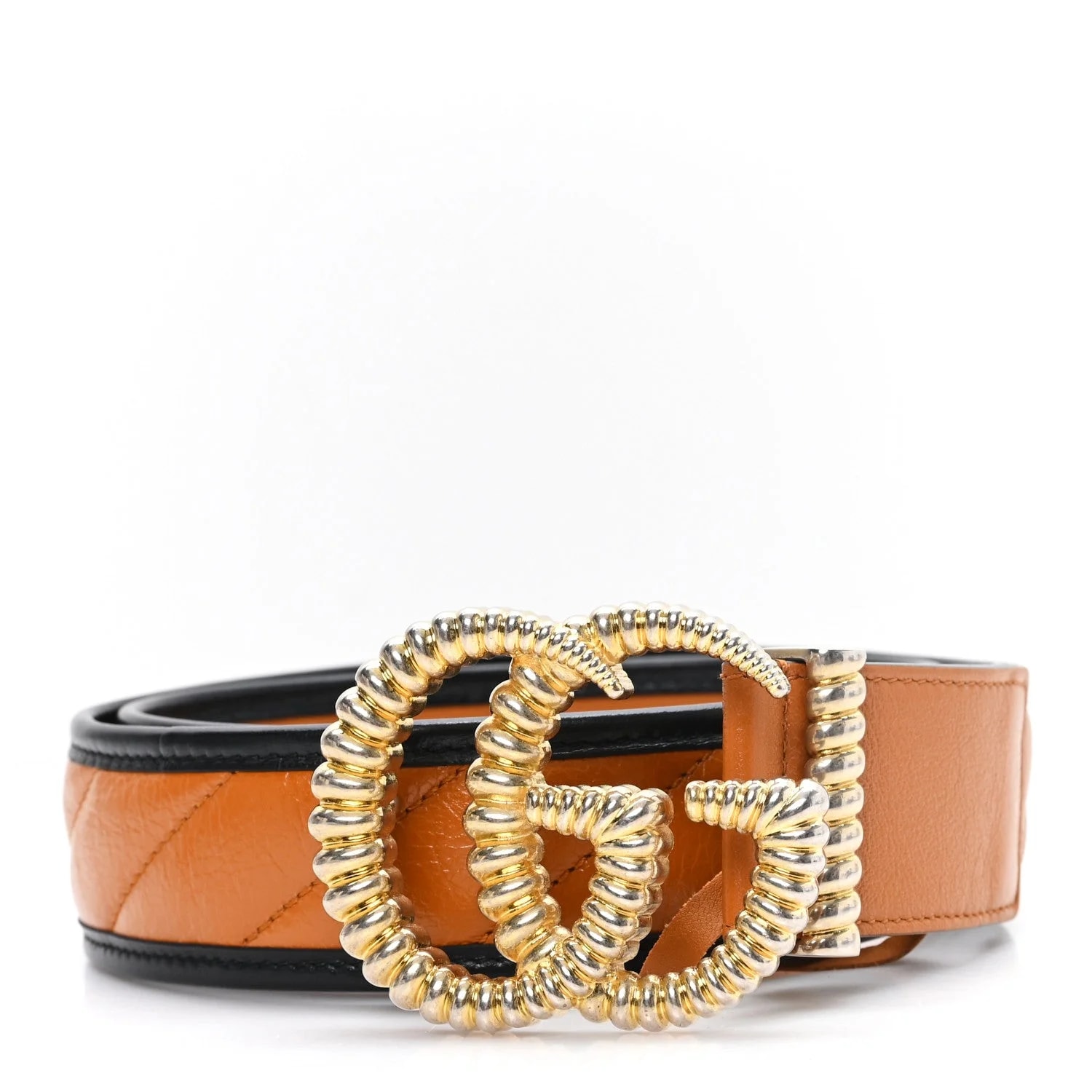 Gucci — Azalea Matelasse Diagonal Torchon Double G 40mm Belt 85 34 — Accessory — resale