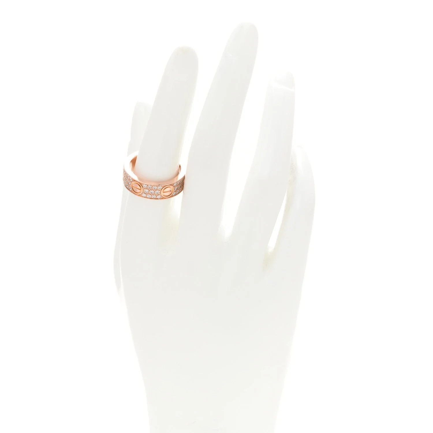 18K 6.5mm Love Paved 56 7.75 2