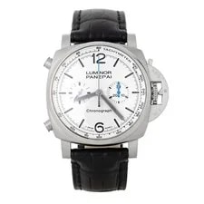 Panerai — Panerai Luminor Chrono Chronograph Stainless Steel White 44mm PAM01218 Full Set — Watch — resale