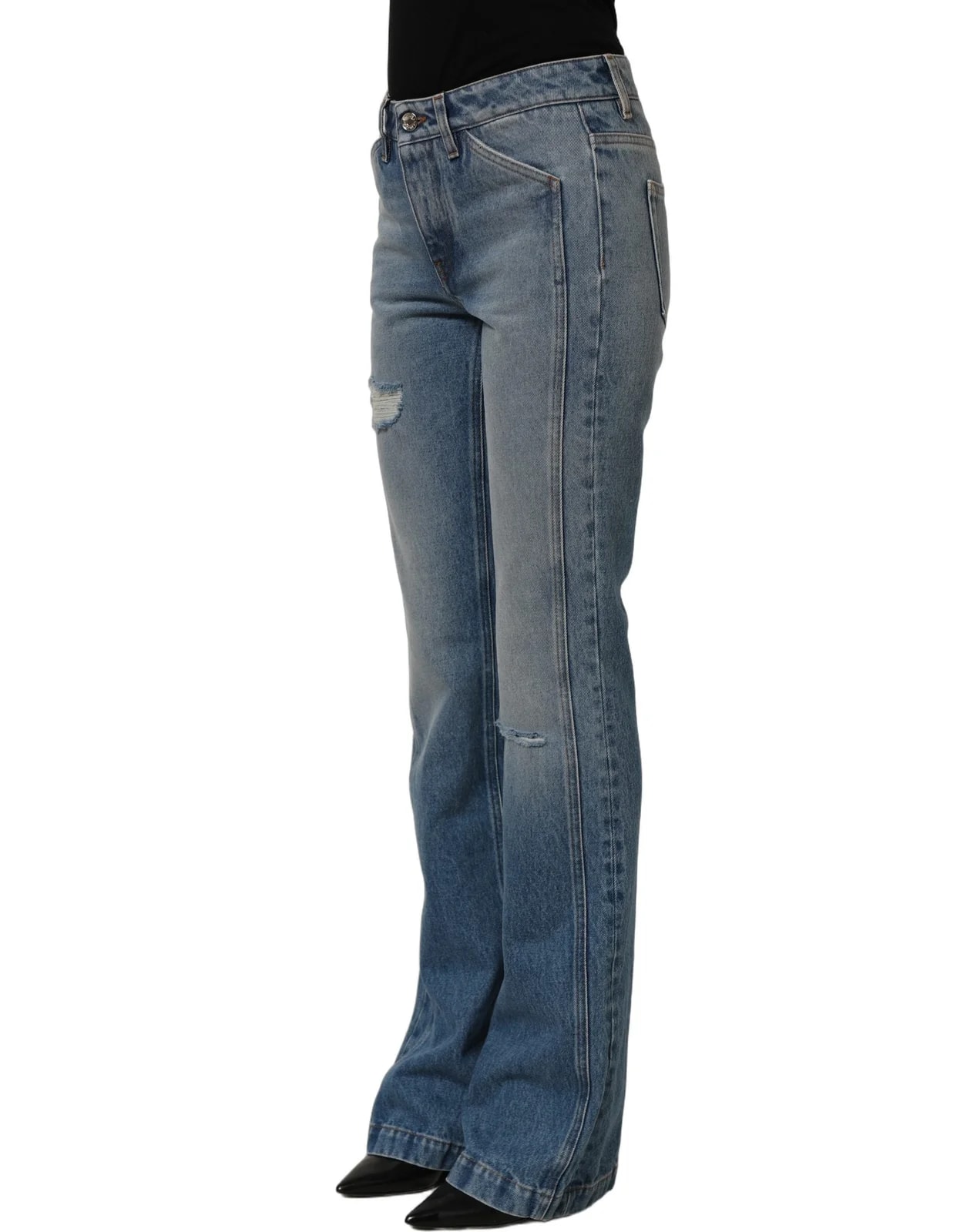 Dolce & Gabbana — Dolce & Gabbana Cotton Cut Trouser Jeans — Designer Shoe — resale