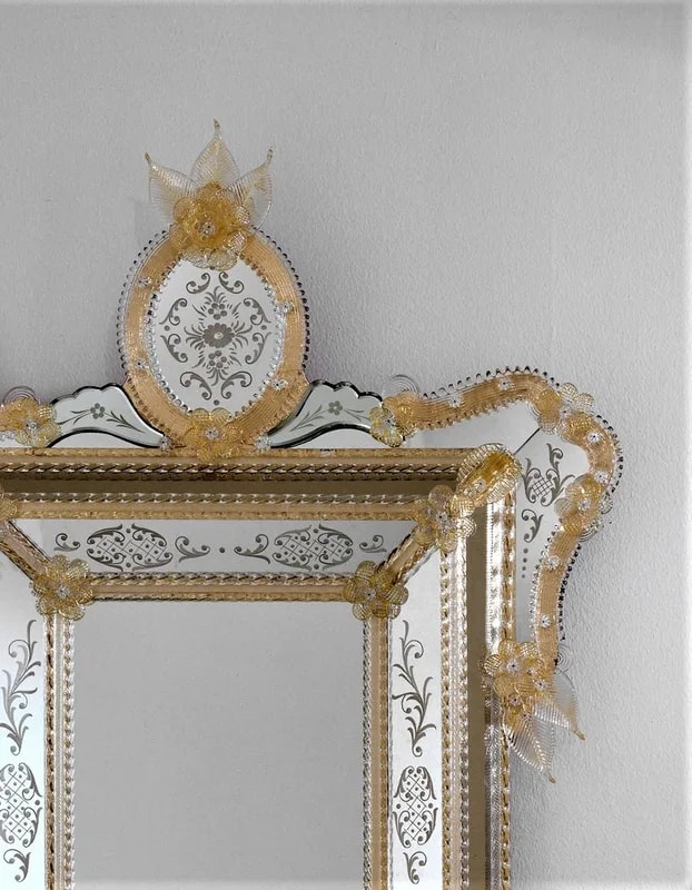Canova Murano Glass Mirror in Venetian Style by Fratelli Tosi, Made in Italy — decorative_object — resale