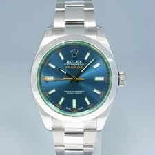 2020 Rolex Milgauss Blue Anniversary Green 116400GV Steel 40mm Box 2