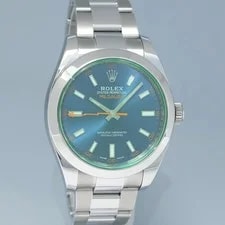 2020 Rolex Milgauss Blue Anniversary Green 116400GV Steel 40mm Box 3