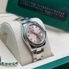Rolex Datejust 31 Pink Diamond Dial Stainless Steel Fluted Bezel Oyster Bracelet 2