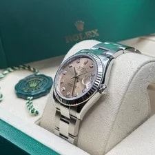 Rolex Datejust 31 Pink Diamond Dial Stainless Steel Fluted Bezel Oyster Bracelet 3