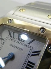 Cartier Santos Garbe SM W20012C4 H34xW23mm Ivory Dial Stainless Box Card #T118 4