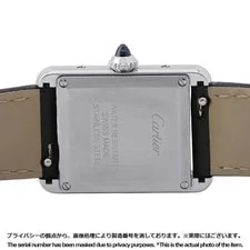 Cartier Quartz Tank Must WSTA0042 Stainless Steel / Leather 29.5mm #TZW1394 3