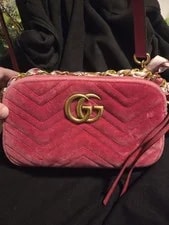 Gucci GG Marmont Quilted Chevron Zip Crossbody Chain Strap Small 3
