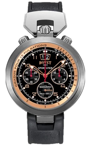 Worldofluxuryus — Bovet Sportster Saguaro Chronograph Stainless Steel & 18 Rose Gold — Watch — resale