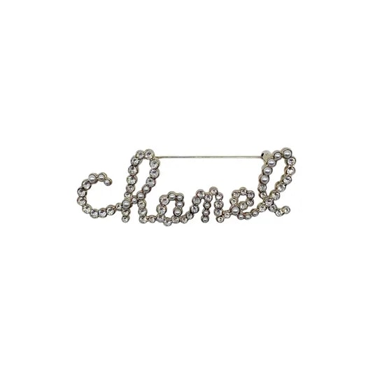 Chanel — Chanel Cursive Logo Brooch — Jewelry — resale