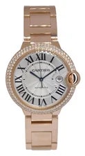 Cartier Ballon Bleu 42mm 18k Rose Gold Diamond Automatic WE9008Z3 2999 2