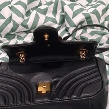 Gucci GG Marmont Small Chevron Chain Strap 2