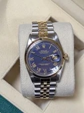 1979 Rolex Datejust 16003 Blue Roman Buckley Dial TT Jubilee No Papers 36mm 2