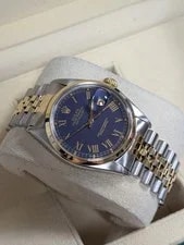1979 Rolex Datejust 16003 Blue Roman Buckley Dial TT Jubilee No Papers 36mm 3