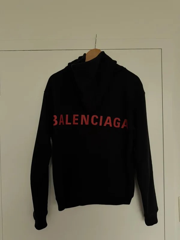 Balenciaga — Balenciaga Zip-Up Text Hoodie — streetwear — resale