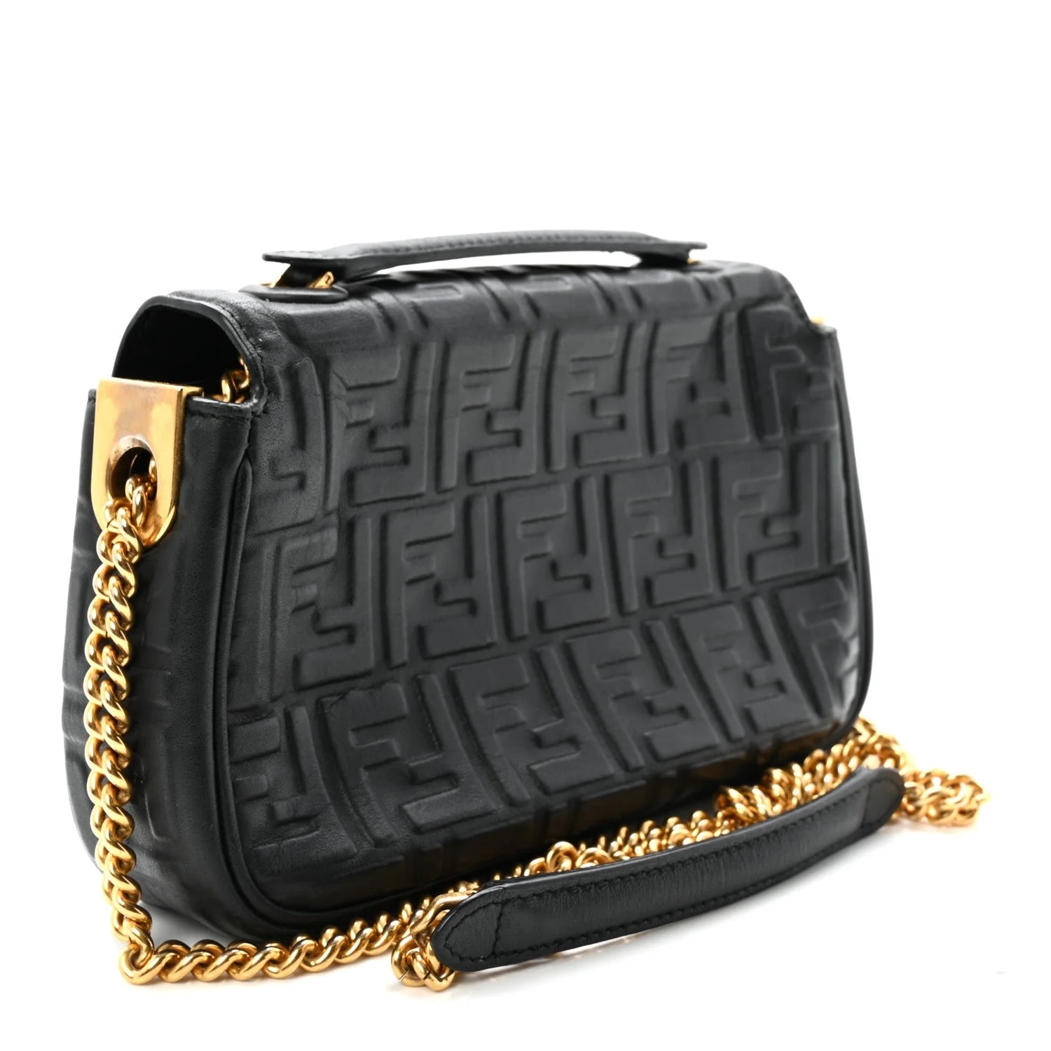 Small Embossed Midi Chain Baguette 3