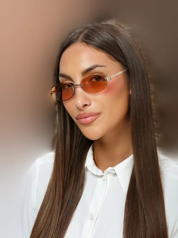 Just Cavalli Sjc155 Rimless Sunglasses — Rose Gold Metal 4