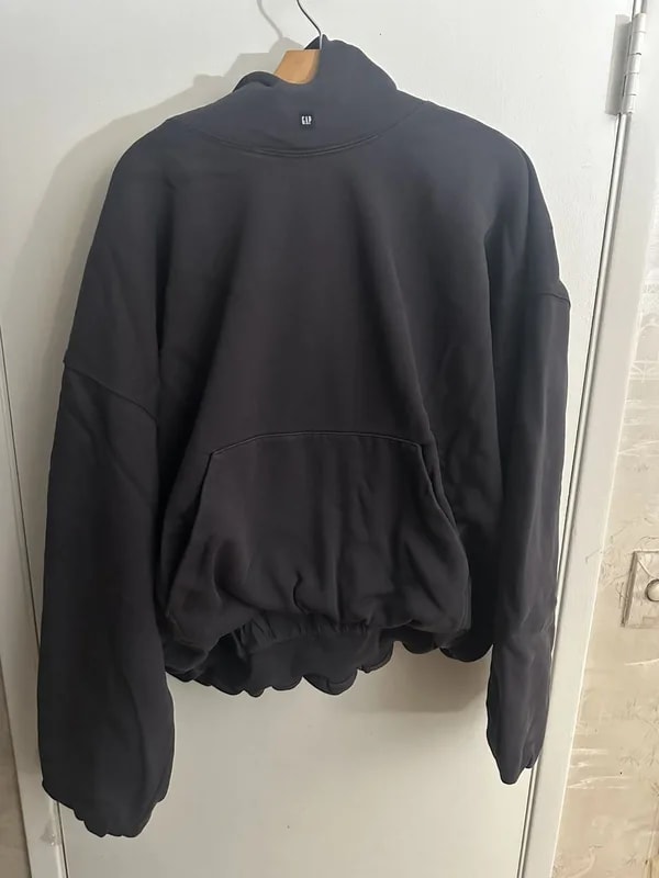 Yeezy Gap Balenciaga Logo Hoodie Dark Size Medium 2