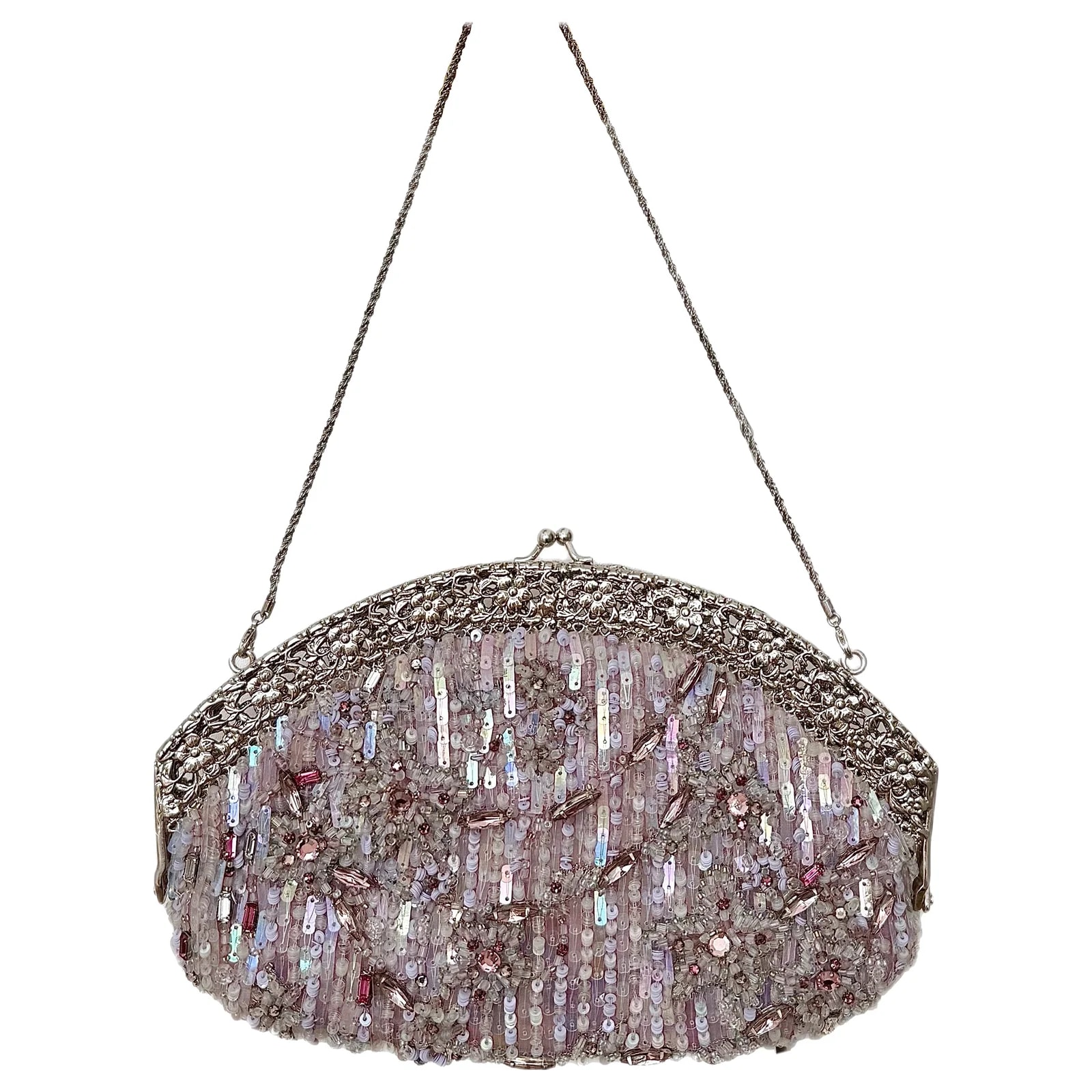 Badgley Mischka — Badgley Mischka Iridescent Beaded Evening Bag — Designer Shoe — resale