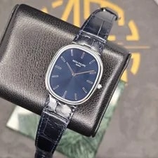 Patek Philippe Golden Ellipse 34.5MM 5738P-001 950 Platinum Blue Dial B&P 4