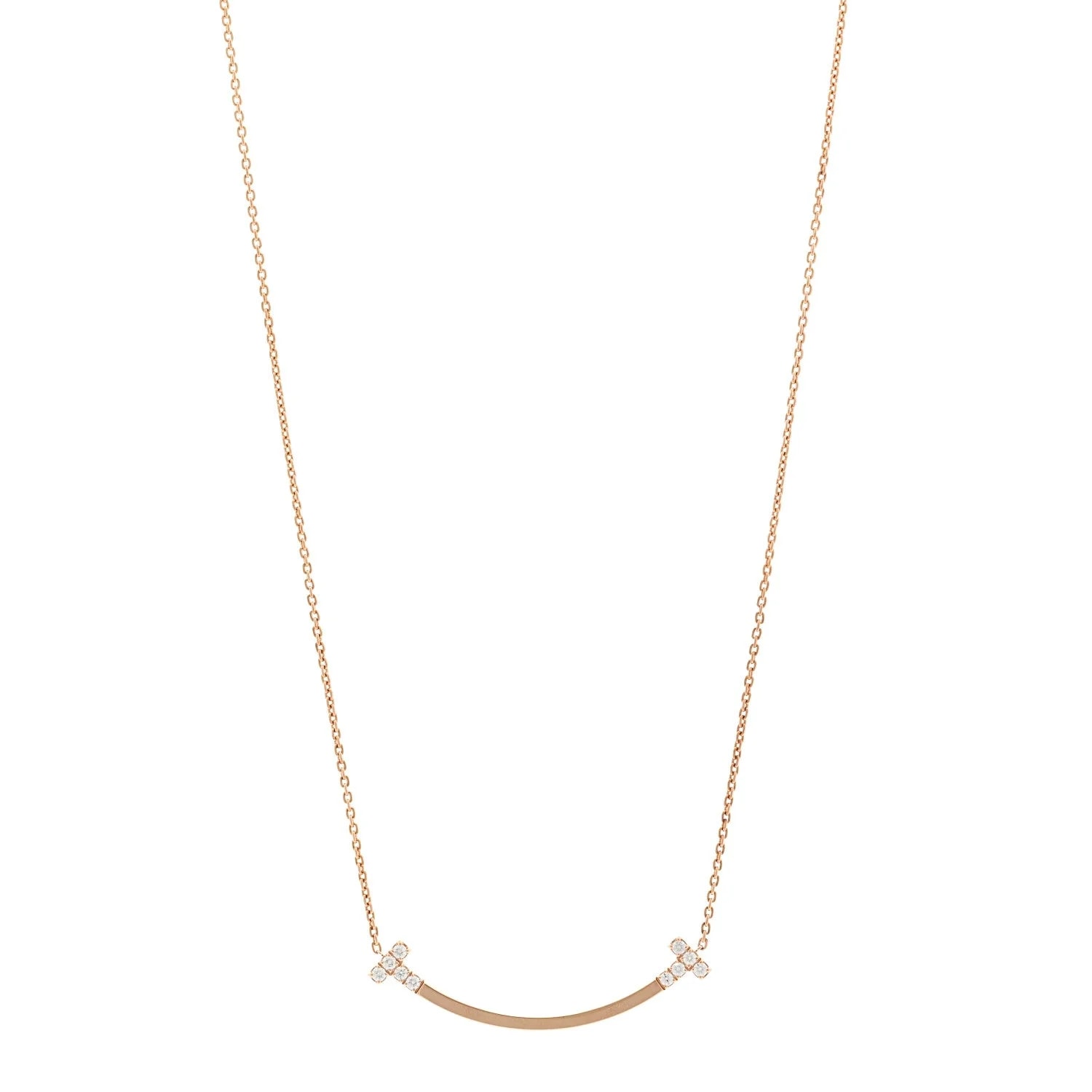 Tiffany & Co. — 18K Rose Gold .19ctw Medium T Smile — Jewelry — resale