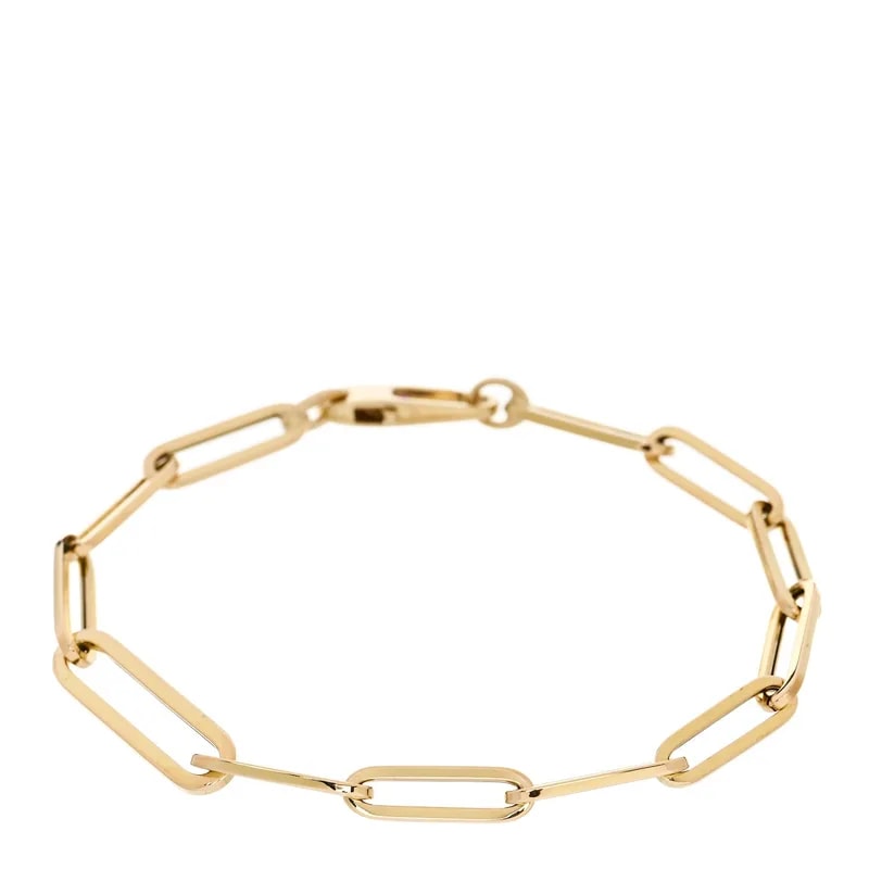 Roberto Coin — 18K Yellow Gold Classic Alternating Size Paper Clip — Jewelry — resale