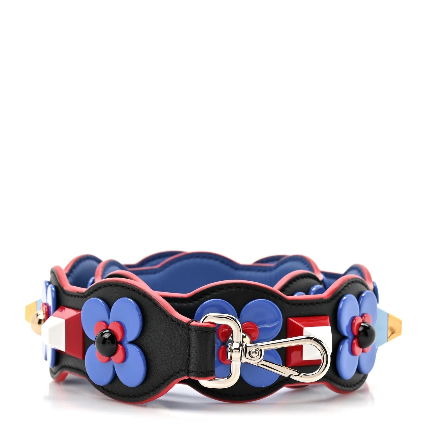 Fendi — Vitello Dolce Plexiglass Flowerland Studded Strap You — Accessory — resale