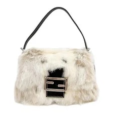 Fendi — Fendi Mini Mamma Baguette Rabbit Fur — Handbag — resale