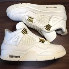 10.5US Air Jordan 4 Retro White Gold 4