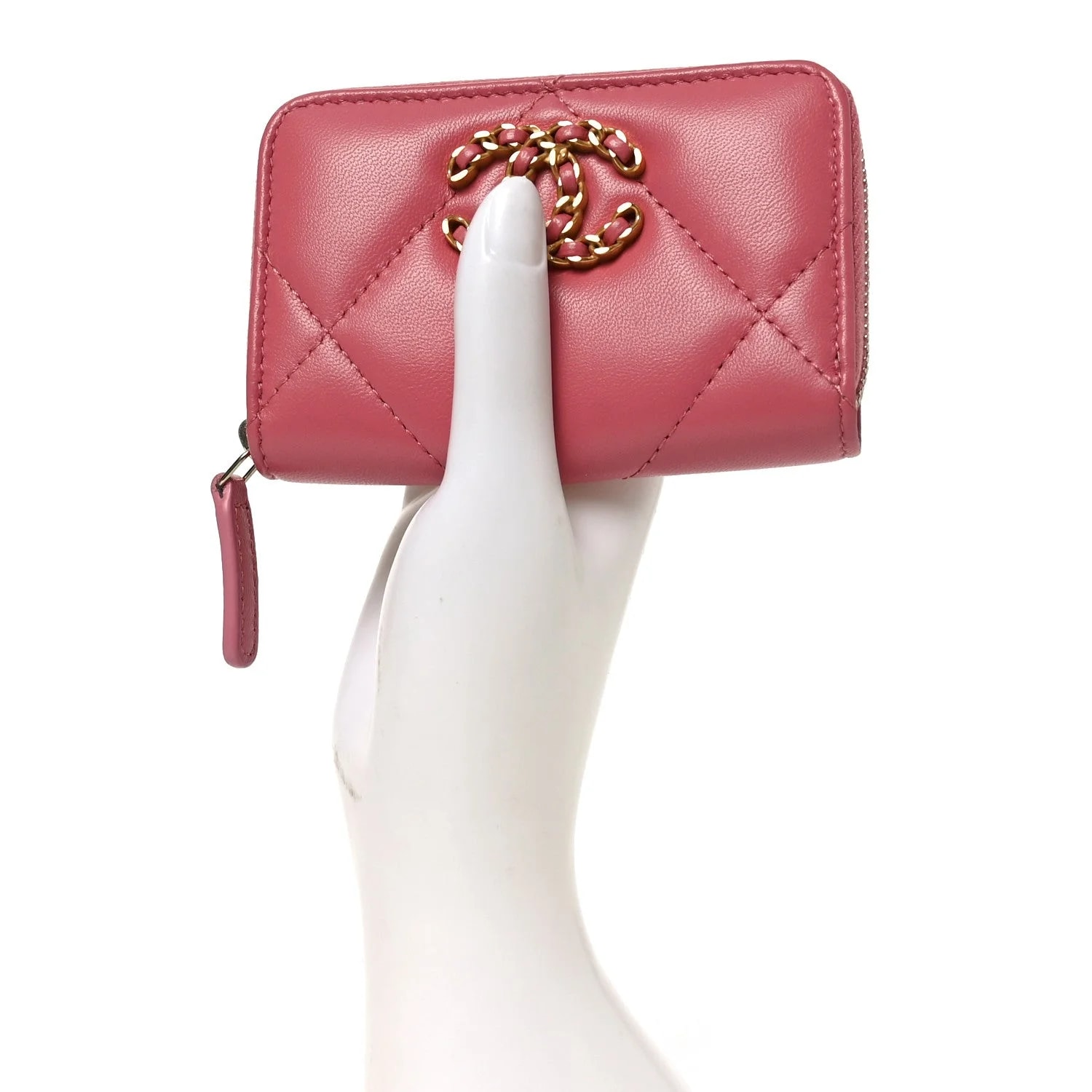 Chanel 19 Zip Around Coin Purse Wallet Light 2
