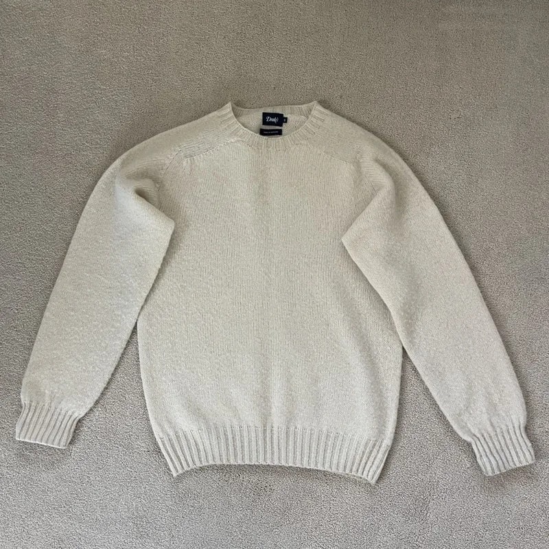 Drake’s Ecru Brushed Shetland Crewneck M — streetwear — resale