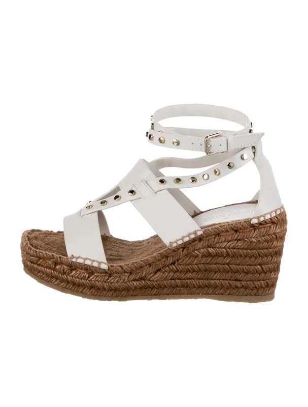 Jimmy Choo — Studded Accents Espadrilles — Designer Shoe — resale