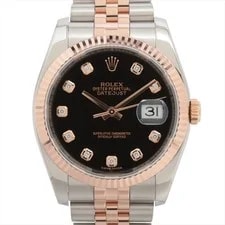 Rolex — Rolex Datejust 116231G Pg×ss AT Black Dial Jubilee Bracelet — Watch — resale