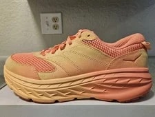 Hoka One Bondi L BP 2 Vibrant Bloom Shoes Cantaloupe 10.5 / 4