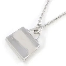 Hermes Necklace Amulet Kelly Motif Pav 38 Points Total 0.39ct K18WG 2