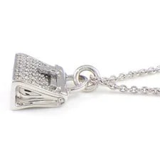 Hermes Necklace Amulet Kelly Motif Pav 38 Points Total 0.39ct K18WG 3