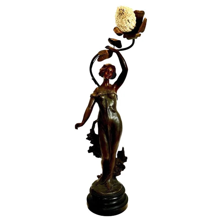 Art Nouveau Figural , By Viennese Sculptor Theodor Ullmann (1903-1996) — lighting — resale
