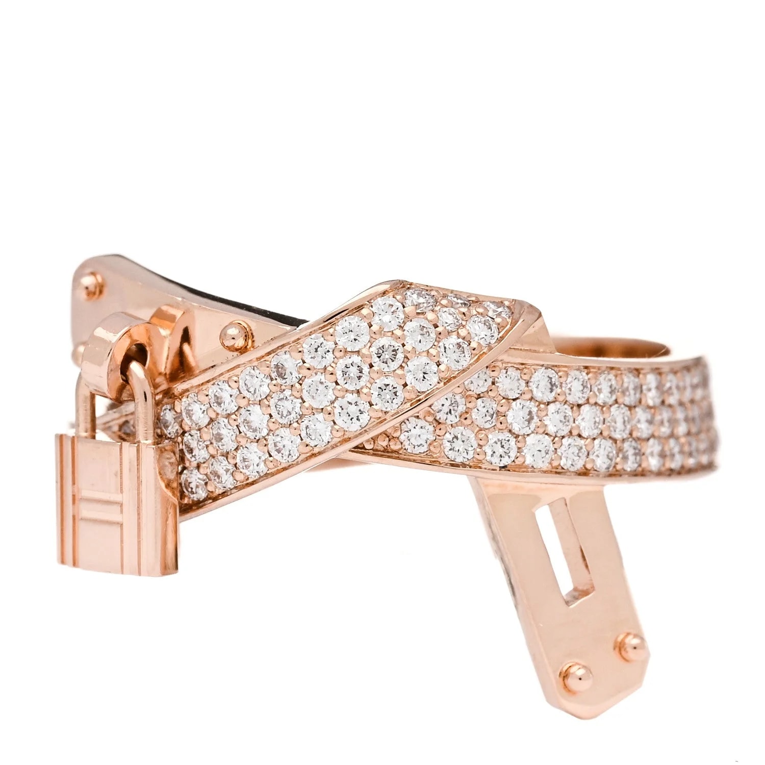 Hermès — 18K Rose Gold Kelly Gavroche 53 6.5 — Jewelry — resale