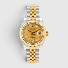 Rolex Datejust 179173 26mm Champagne Jubilee Diamond Dial 18KY Gold Steel Auto 2