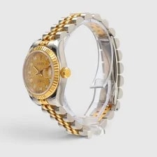Rolex Datejust 179173 26mm Champagne Jubilee Diamond Dial 18KY Gold Steel Auto 3