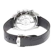 Omega Speedmaster 304.33.44.52.03.001 44mm SS Leather Navy Dial #C049 4