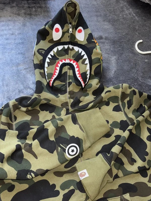 BAPE — Bape Shark Camo Jacket — streetwear — resale