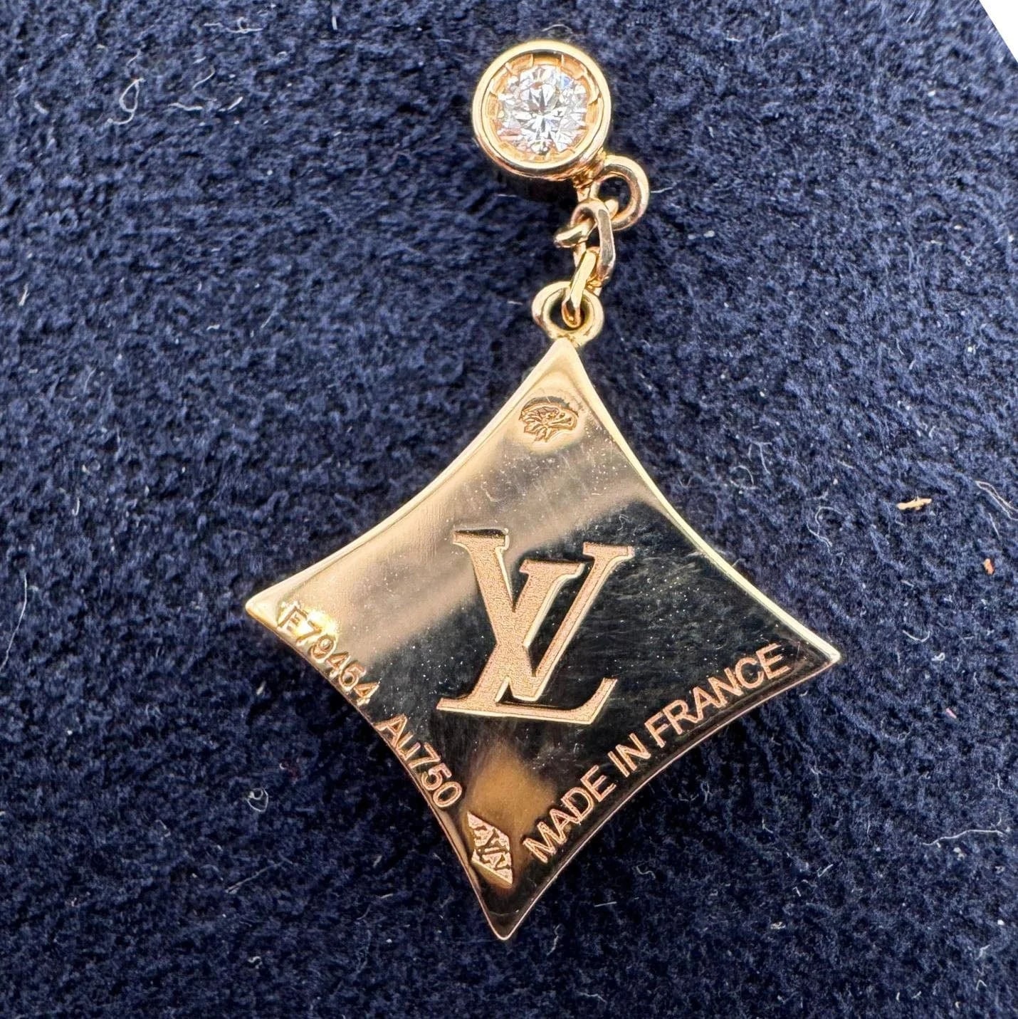 Louis Vuitton Color Blossom 18 Karat Star Ear Stud Golden 4