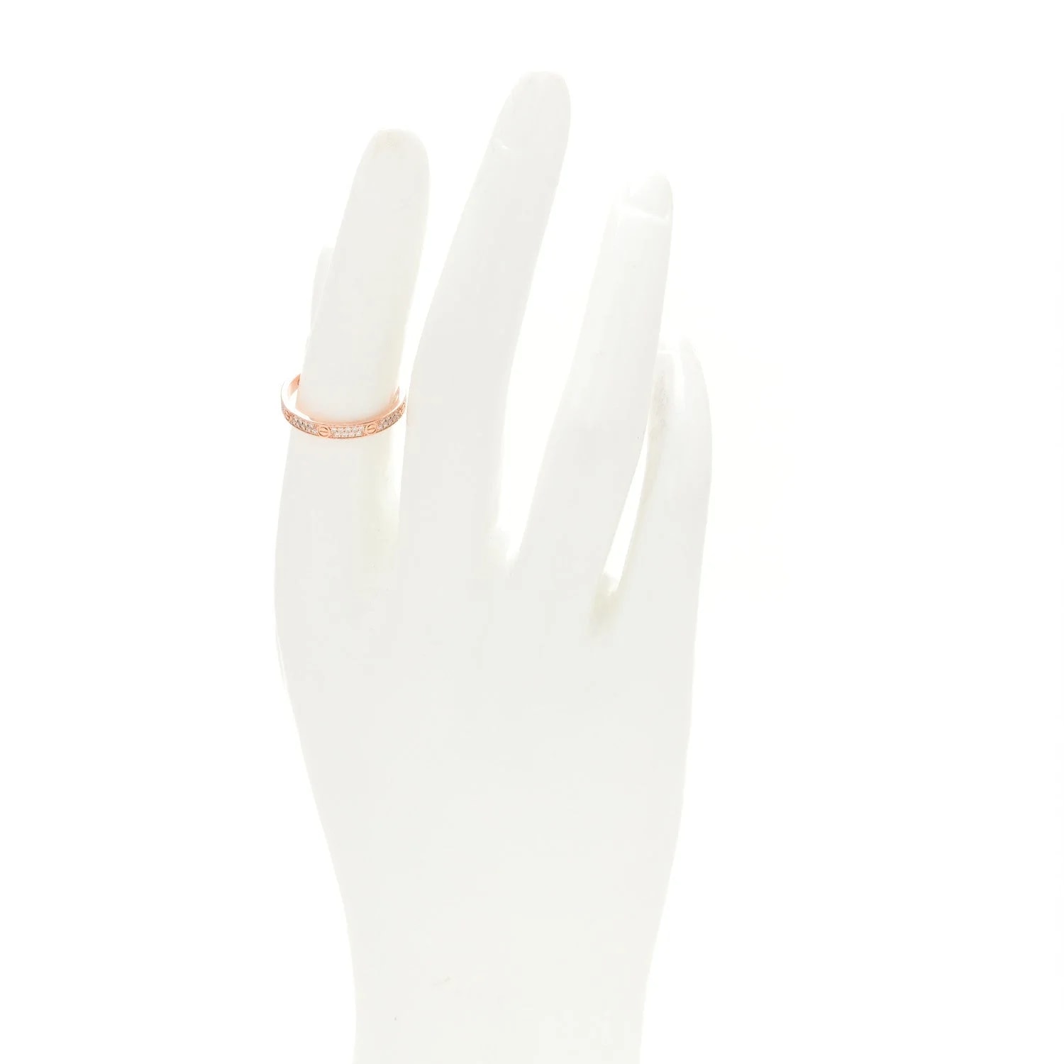 18K 2.6mm Love Paved Band 54 6.75 2