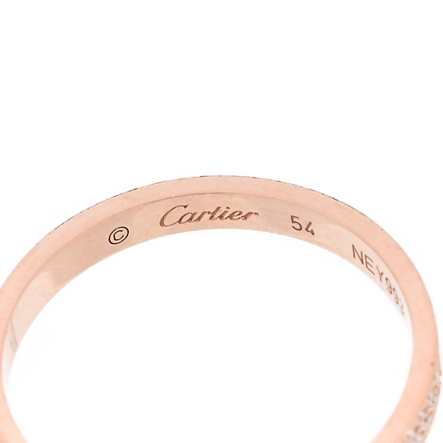 18K 2.6mm Love Paved Band 54 6.75 4