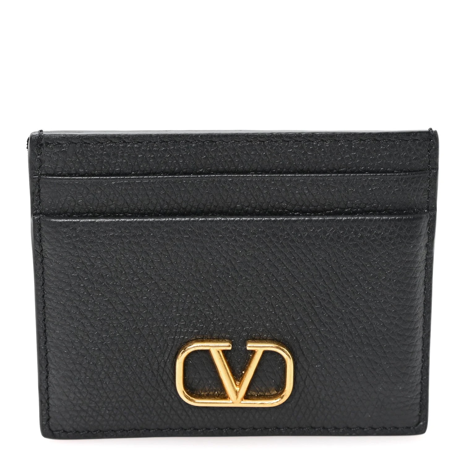 Valentino Garavani — Iconographe Embossed Vlogo Card Holder — Accessory — resale