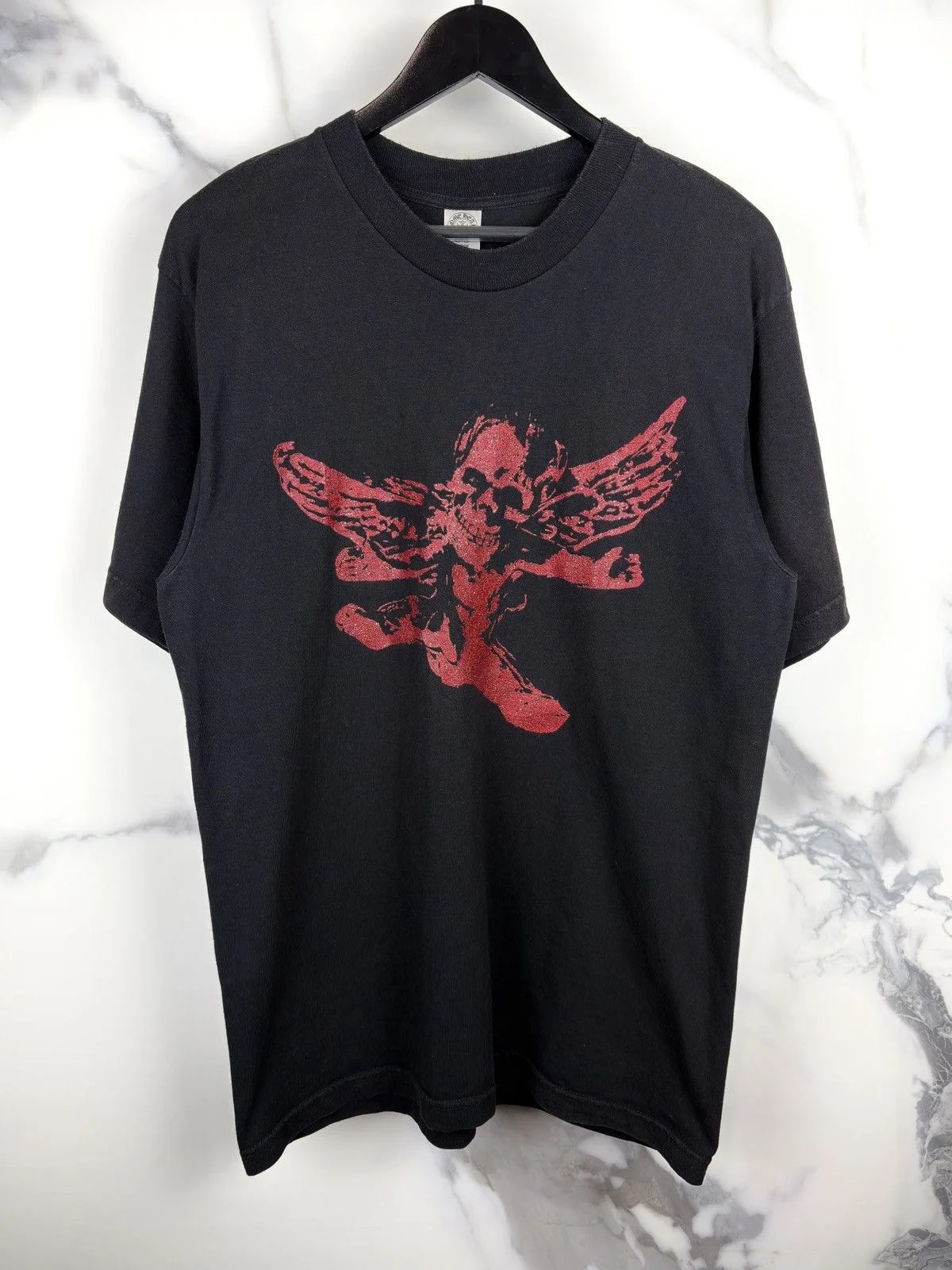 Chrome Hearts — Hearts Foti Glitter Skeleton Wing Tshirt — streetwear — resale